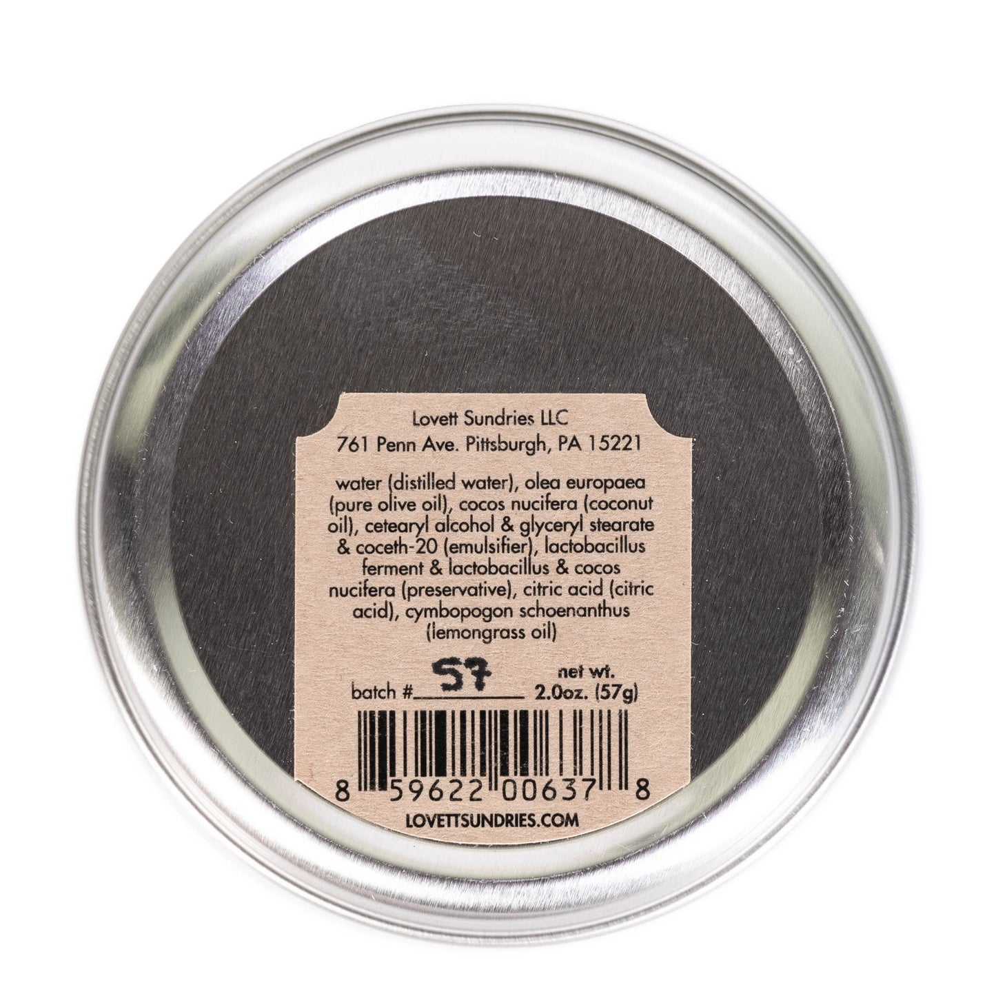 Lovett Sundries - Hand and Body Cream - Travel Size: Unscented