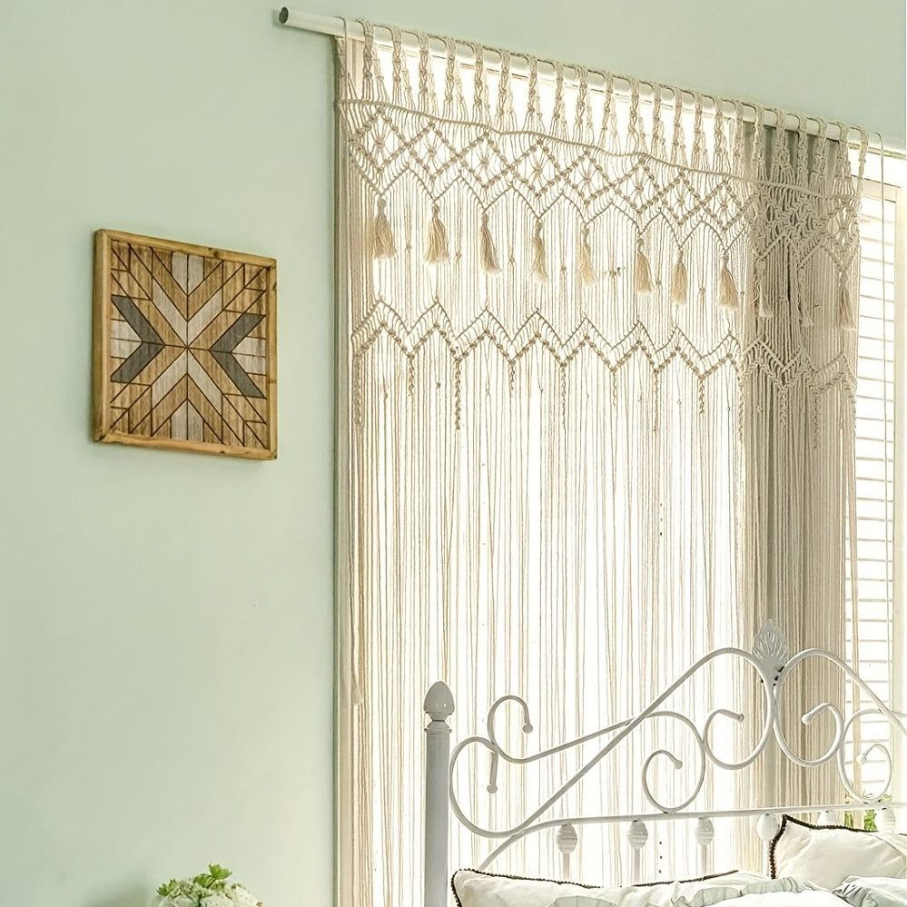Macrame Curtain Woven Wall Hanging Window Decor - WX8G