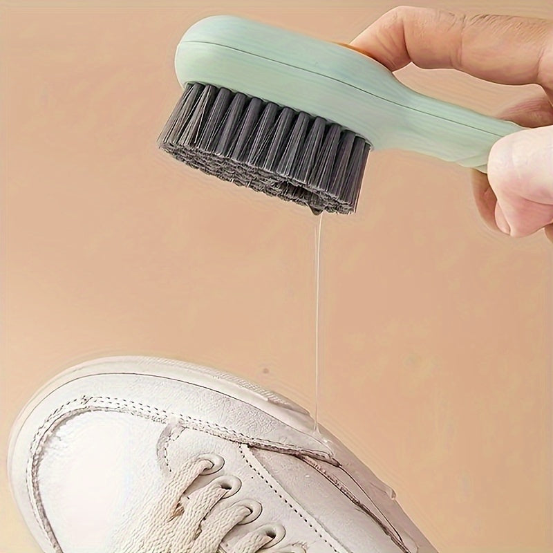 Multi-Functional Liquid Dispenser Shoe Brush with Soft Bristles - IUV9