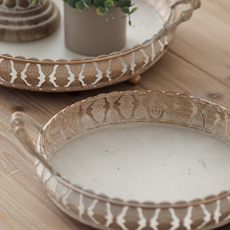 Vintage French-Style Metal Trays -F3LC