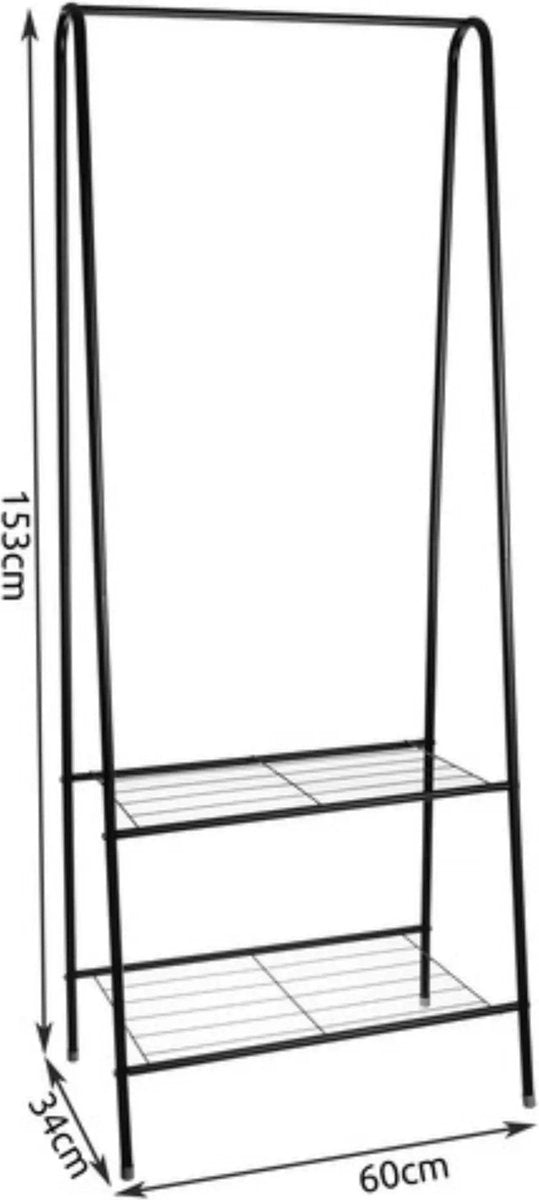 Ruhhy Kledingrek met Schoenrek - Functioneel en Ruimtebesparend - Ideaal voor Hal en Slaapkamer