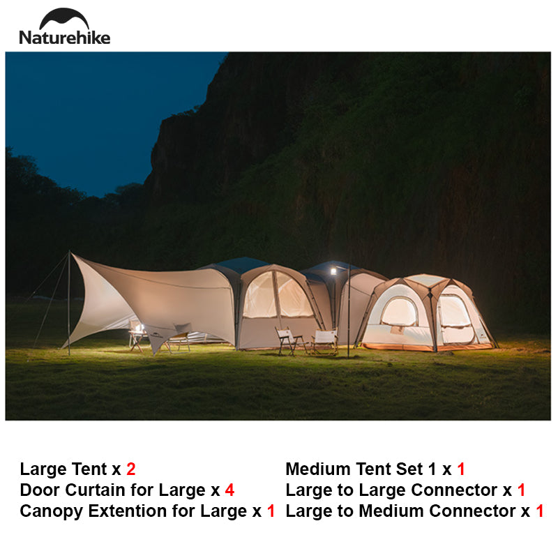 Naturehike CLOUD WORLD Series Modular Outdoor Camping Automatic Tent Canopy Multi-Functional Module Splicing Unlimited Connection Self Standing Fast