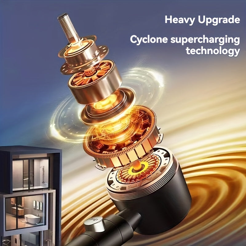 Luxurious Handheld Shower Head, 5 Adjustable Modes, Polished TJR8F1R