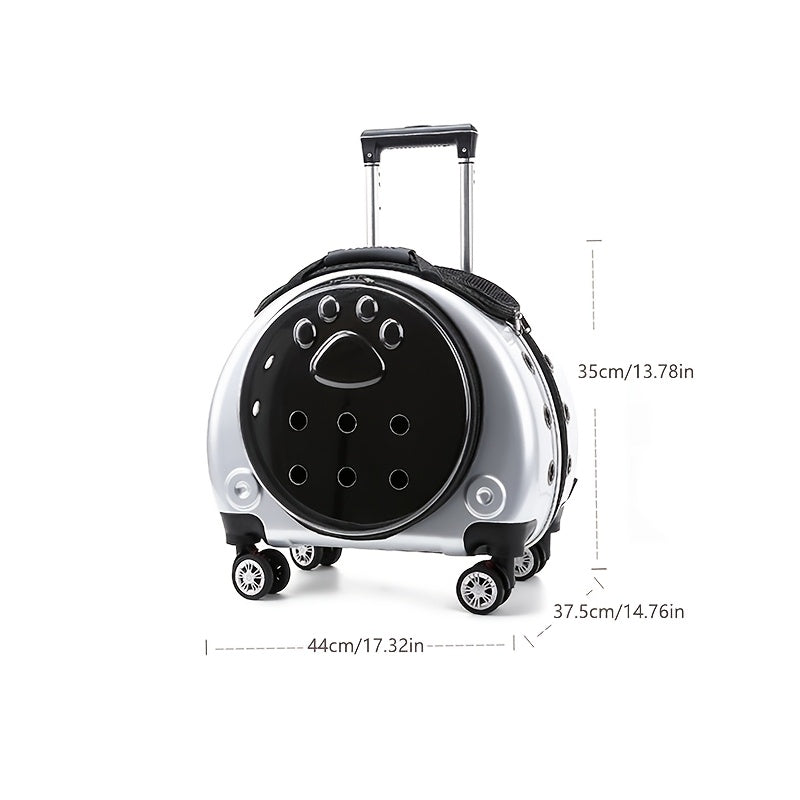 Expandable Pet Trolley Portable Carrier with Wheels-HEPV