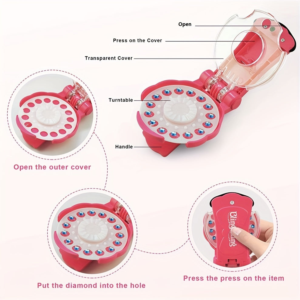 BlingingBlitz DIY Hair Accessory Drill Set for Bead Decoration TJR7N4K