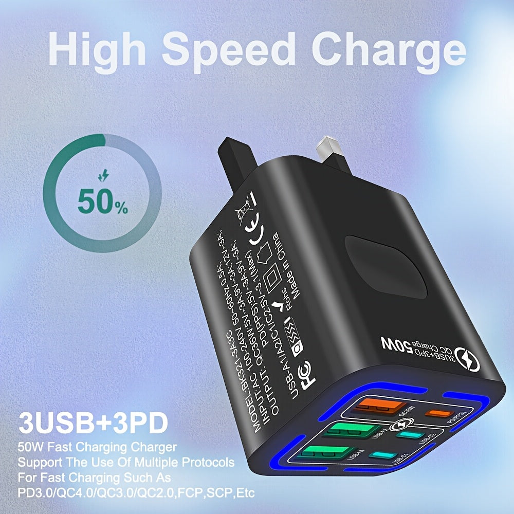 KAXOE 50W Fast Charging USB C Charger, QC 3.0 TJR3P9X