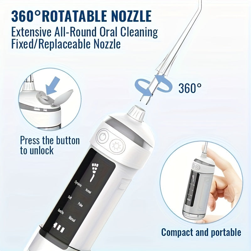 Portable Dual-Use Wireless Water Flosser, Multiple Cleaning Modes TJR3N1X