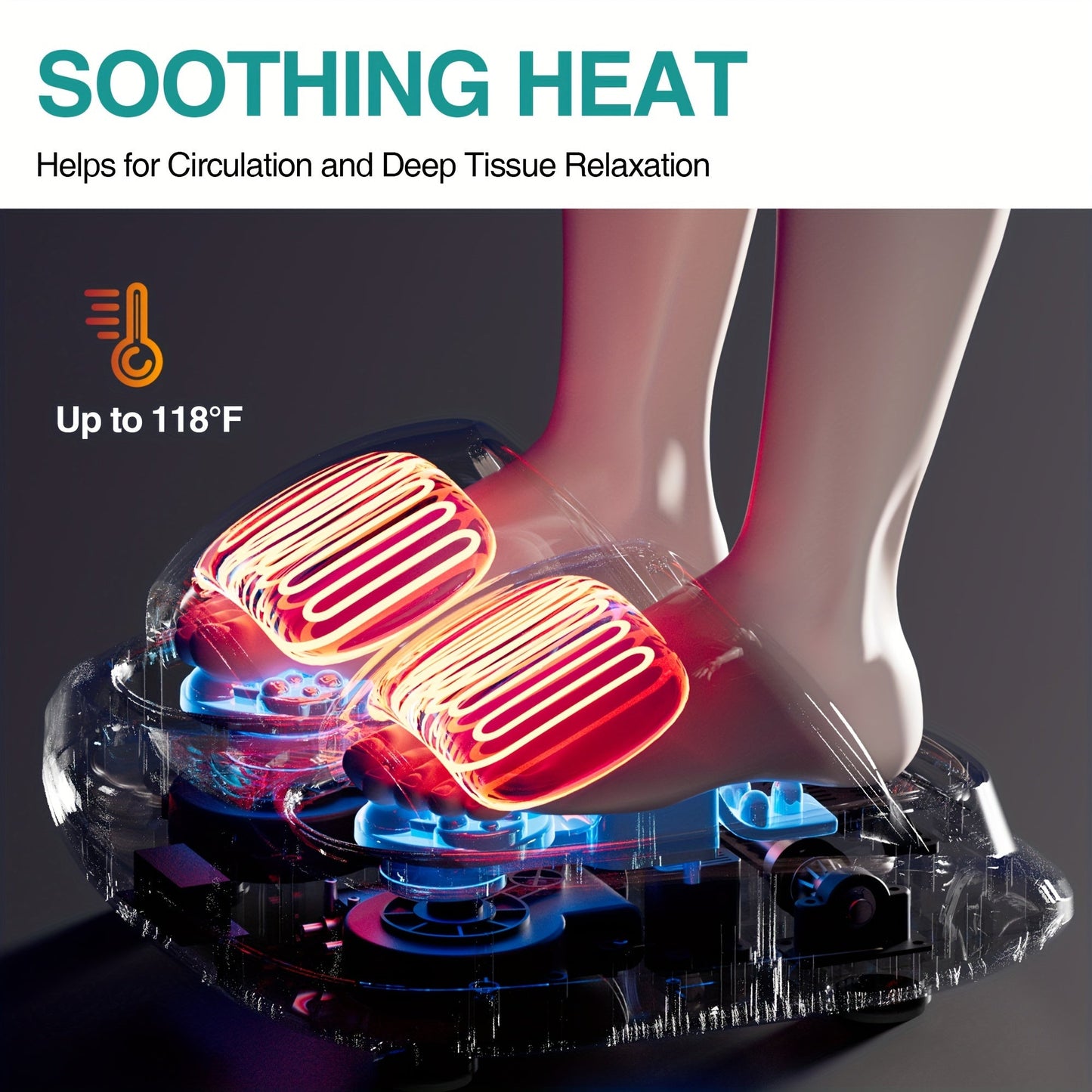 3D Shiatsu Foot  Calf Massager with Heat-K3GV
