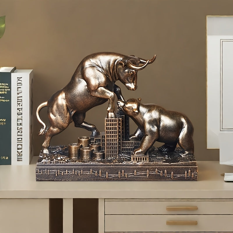 Bull Bear Statue- HMT24ST