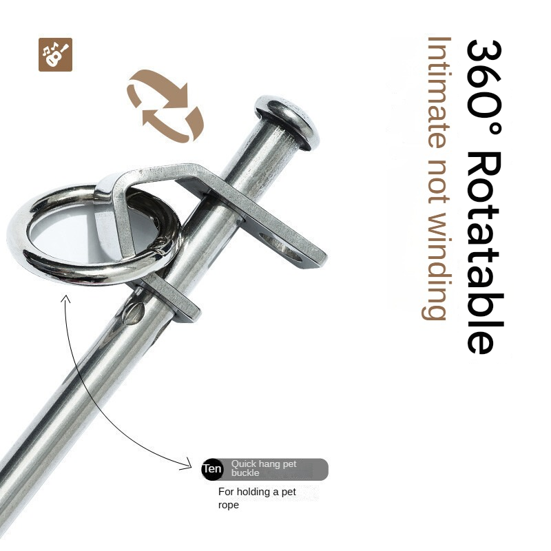 Mobi Garden Pet Ground Nail Portable Lightweight Outdoor Tent Peg For Pets Dog Leash Double Ground Nail Pegs Stake Design Stainless Steel Fixed Nail Camping Accessories