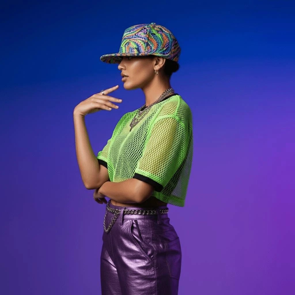 Psychedelic Graffiti AOP Flat Brim Snapback for Streetwear and Urban Culture Collectors — Hip-Hop Skate Statement Cap