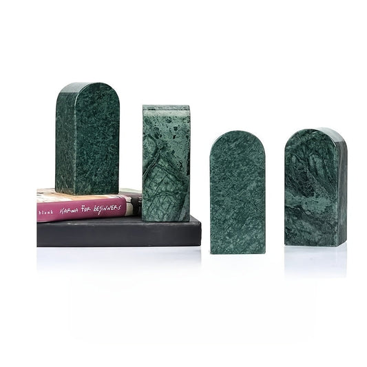 Elegant Green Italian Marble Bookshelf - H2EC