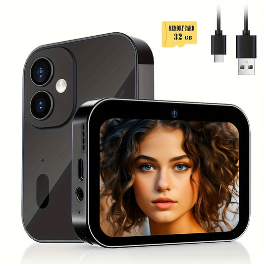 Compact 4K 64MP Camera with Triple Lens  Touch Screen-Y0LN