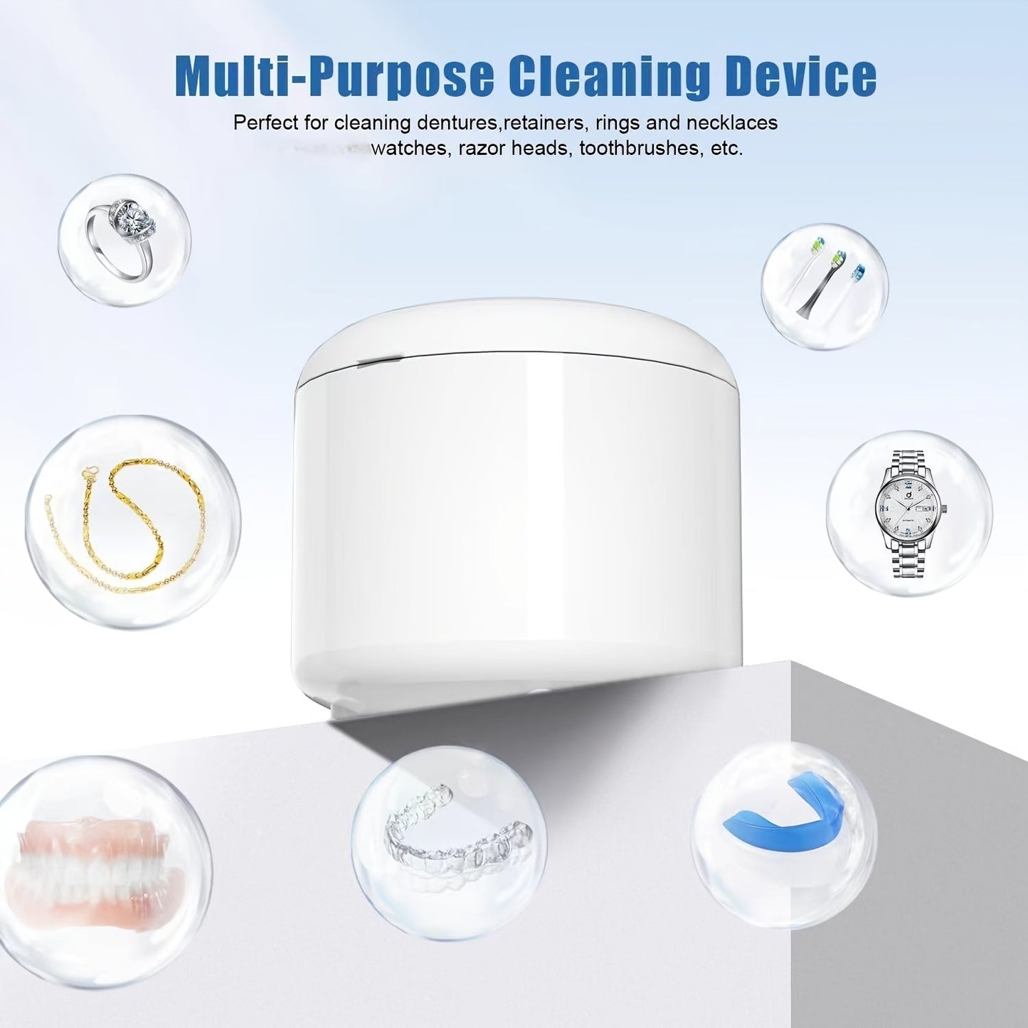 Dental  Jewelry HighFrequency Cleaner 180ml Portable-VK7L