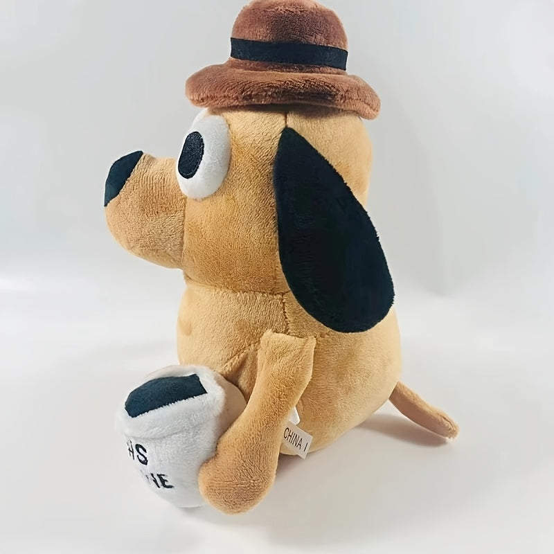 Angry Coffee Dog Plush Toy with Cup - S2SN