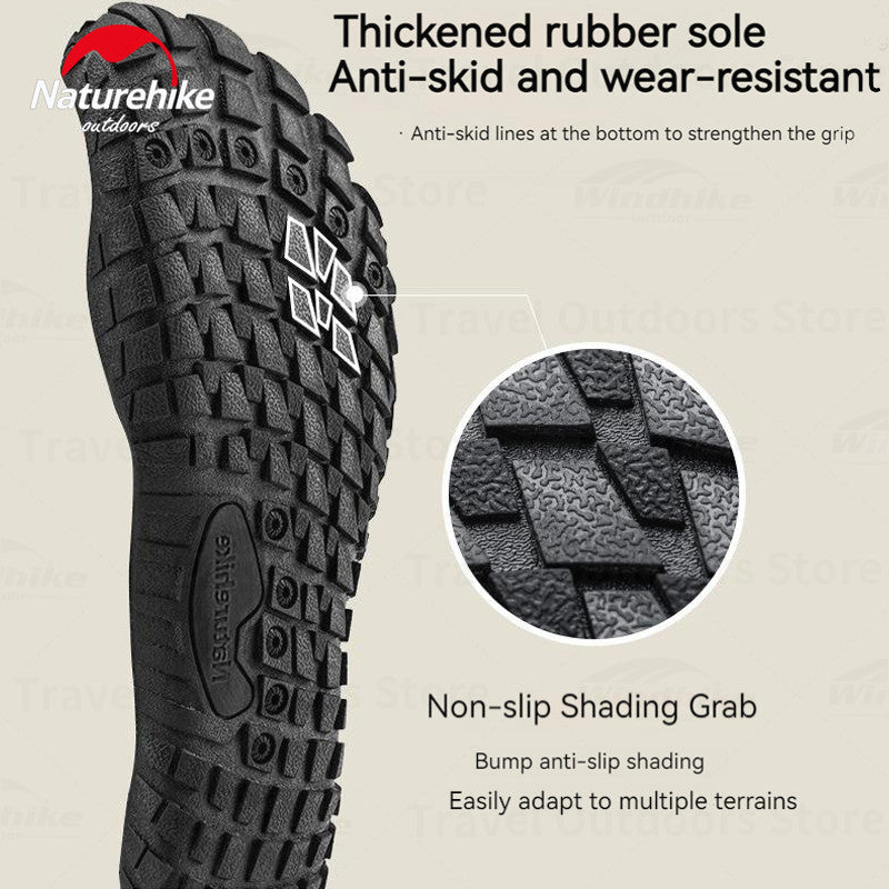 Naturehike Men's Aqua Wading Shoes Barefoot Sneakers Sport Upstream Non-slip Breathable Footwear for Sea Beach Diving Fishing Quick Dry Water Shoes