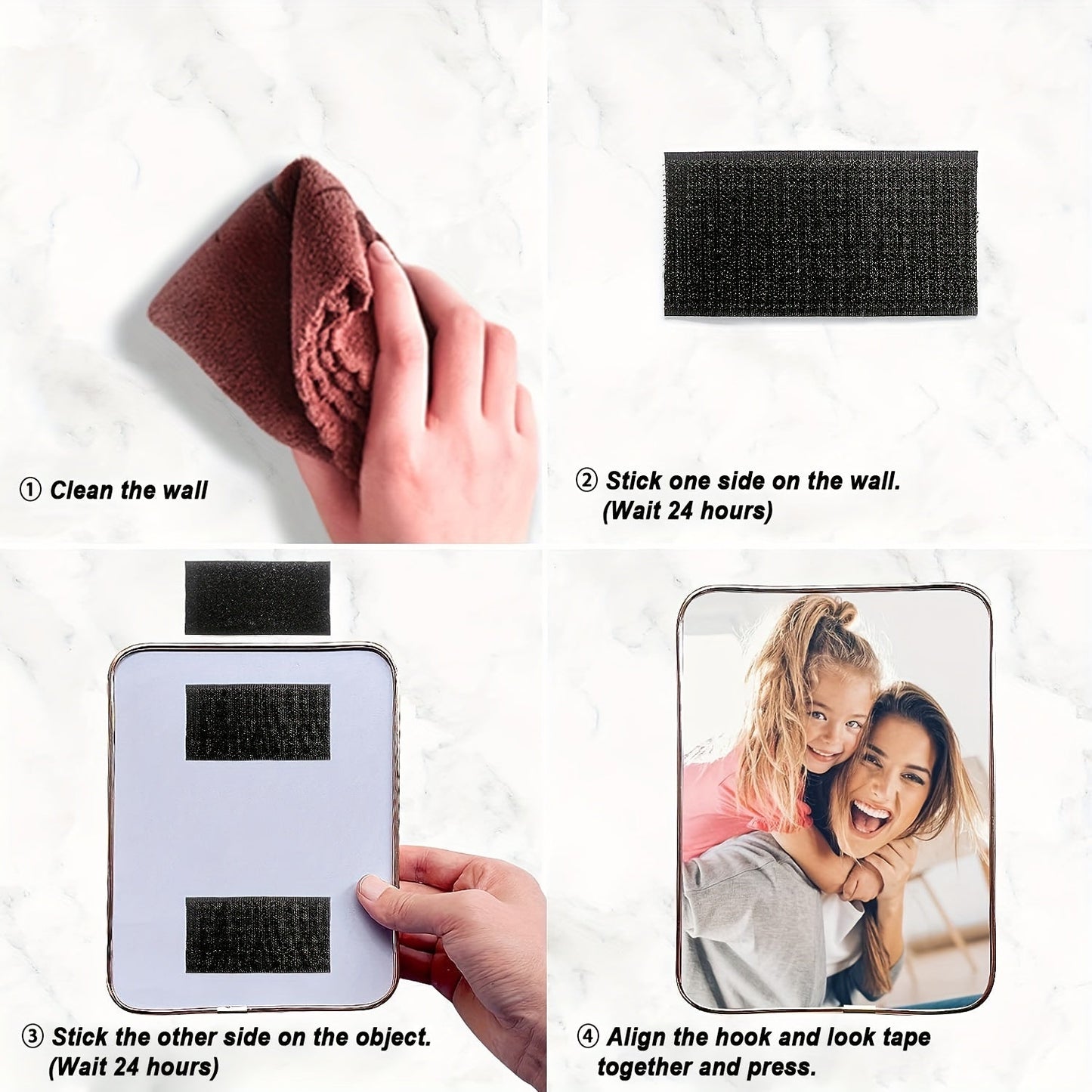 Hook & Loop Tape Strips with Adhesive Back - TJR7X9B