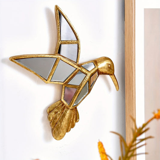 Art Deco Style Resin Hummingbird Wall Sculpture - CL2P