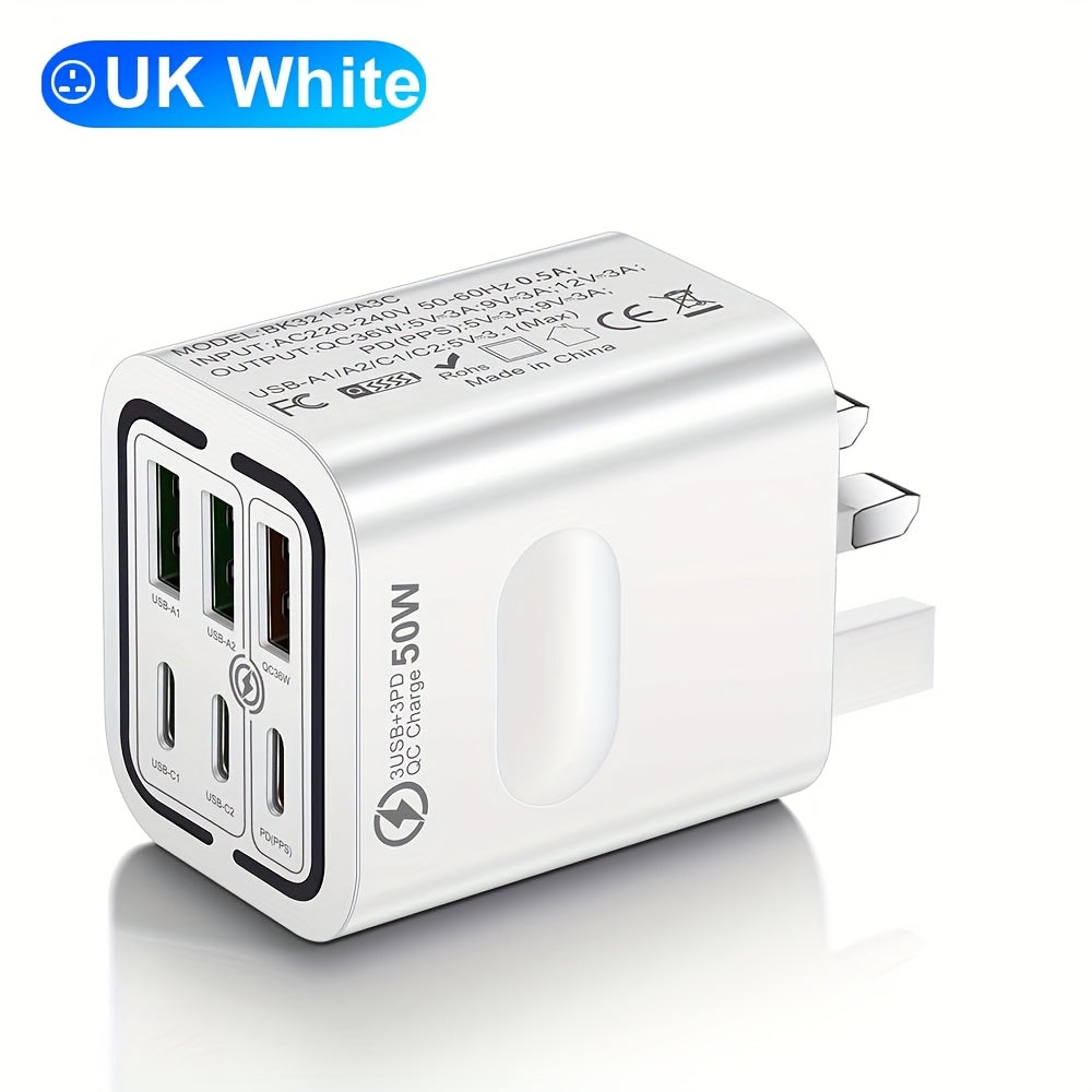 KAXOE 50W Fast Charging USB C Charger, QC 3.0 TJR3P9X