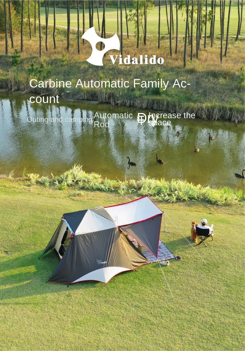 Vidalido CABIN PLUS Series Automatic Cabin Style Tent Portable Lightweight Folding for 4-6 Person Family Shed Leisure Quick Opening Sunshade Tent