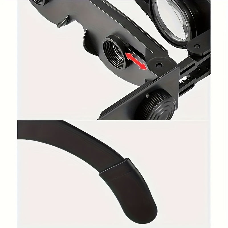 Black PP Fishing Glasses with Adjustable Magnifying Lens - TJR5M8B