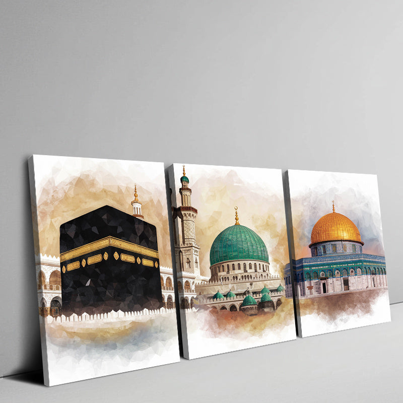 Religious Architecture Triptych- HMT24RR