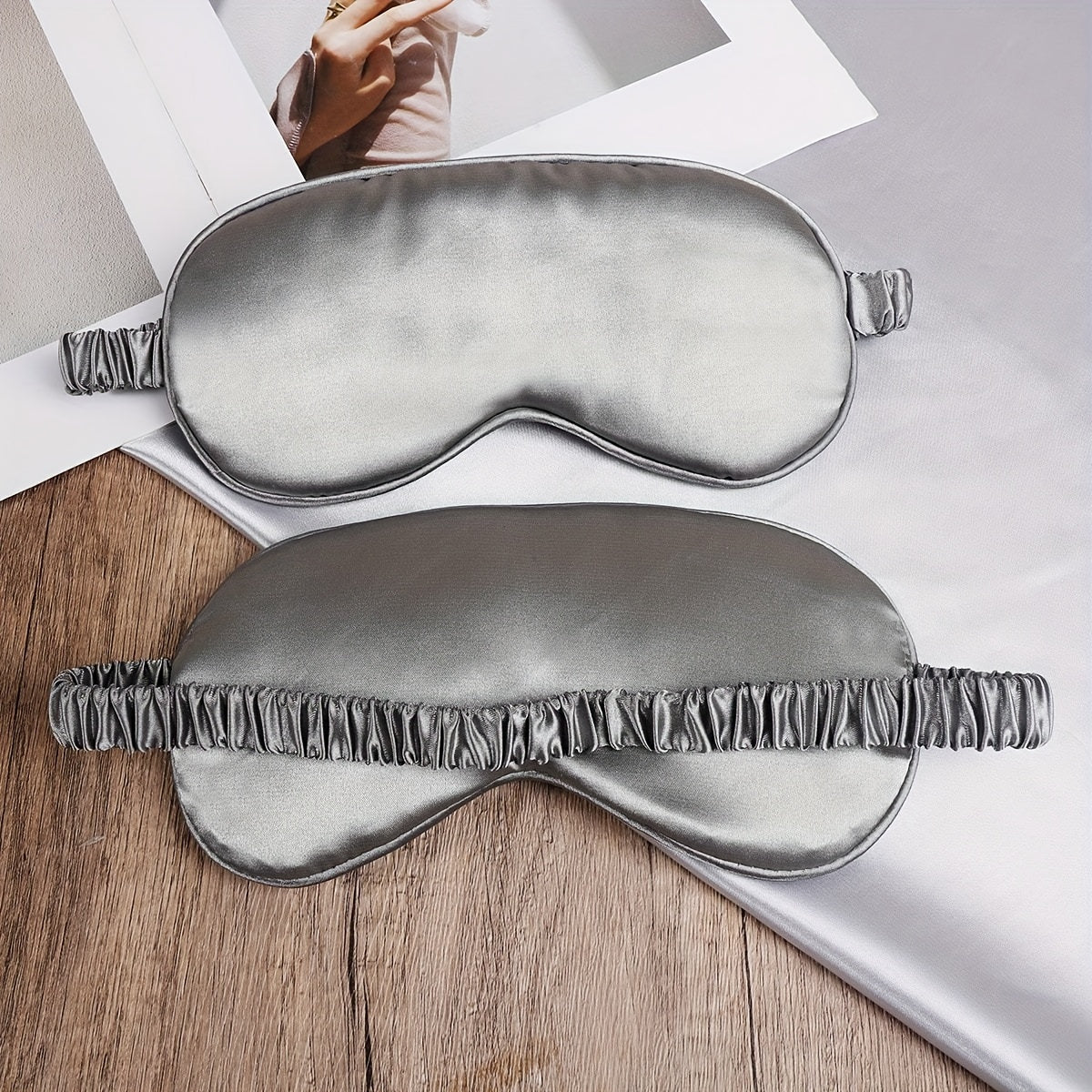 Shading Sleep Eye Mask Imitation Silk Ice Feel Comfortable - D3NK