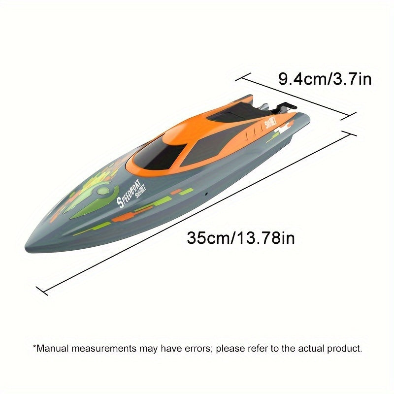 Remote Control Boat, High-Speed 12.43mph RC Boat with LED TJR6C3R