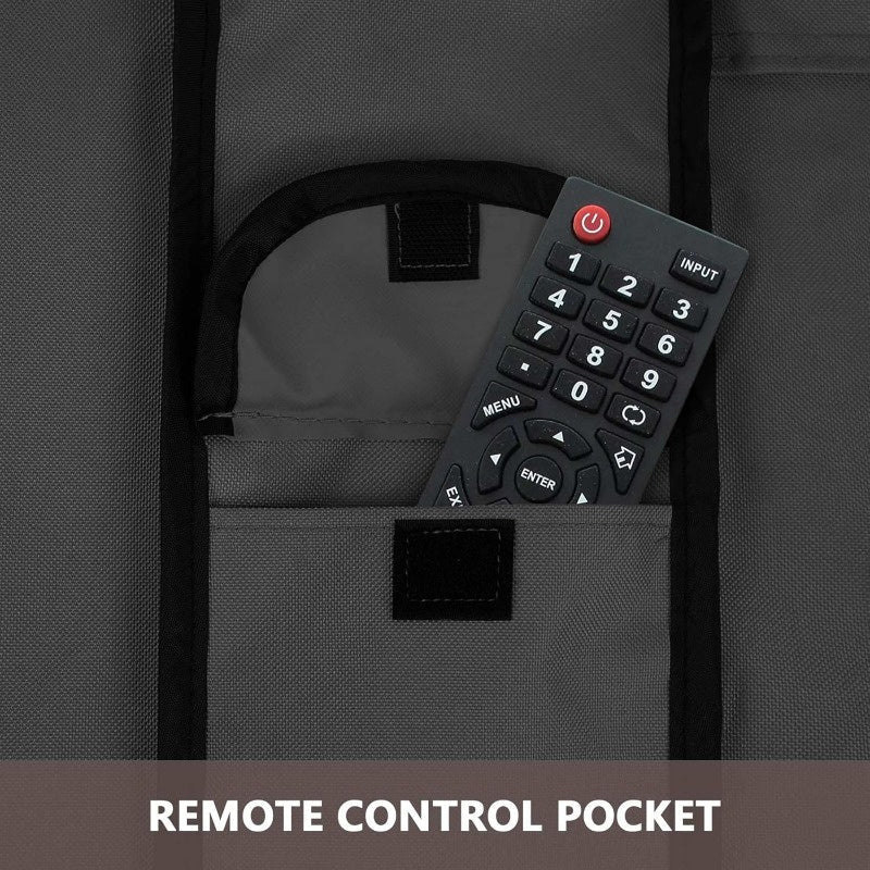 Black Waterproof Outdoor TV Cover-6Z8O