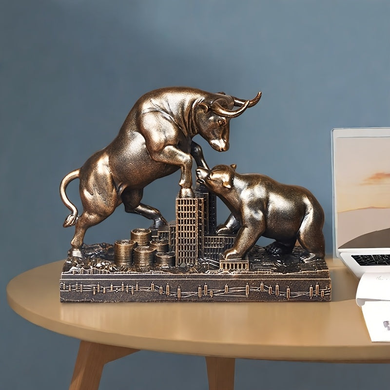 Bull Bear Statue- HMT24ST