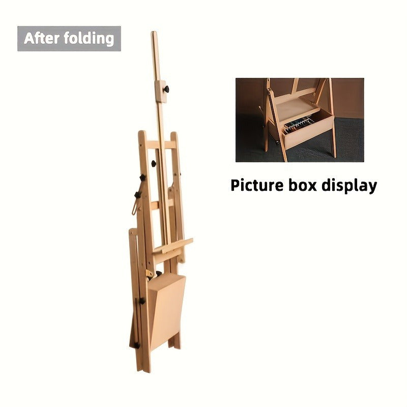 Premium Beechwood Easel with Sliding-Out Storage Box - AX9U