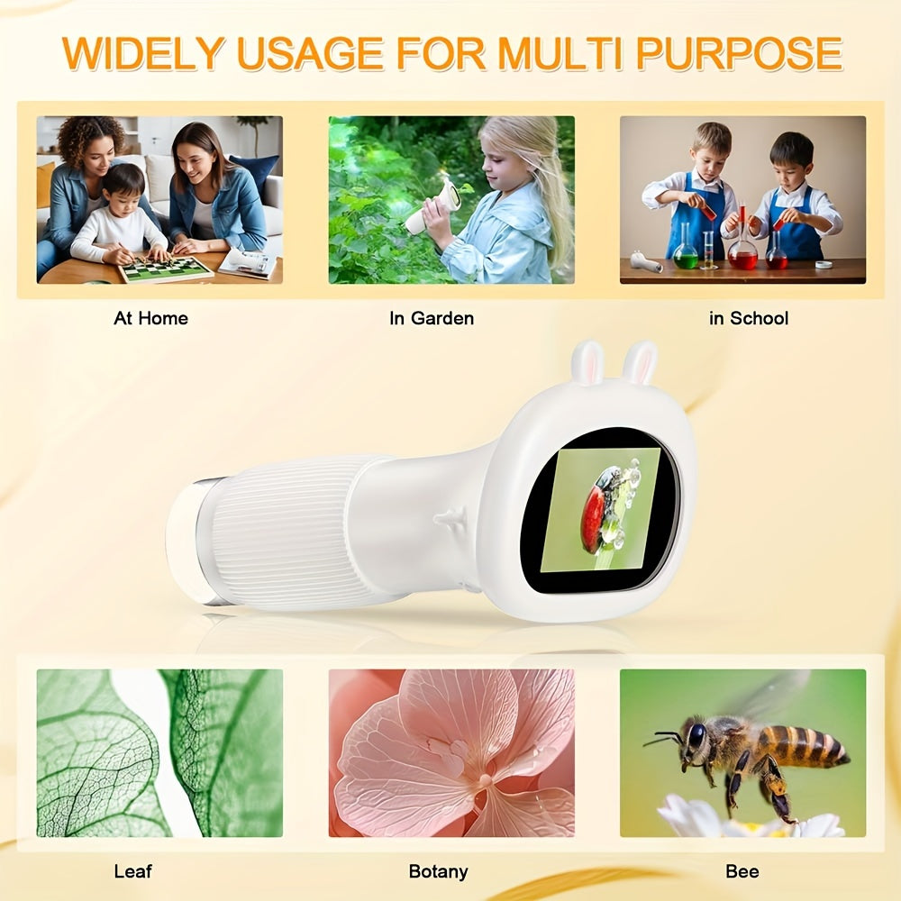 Youngsters' Portable Microscope, TF Card Slot, Macro IPS TJR4D7M