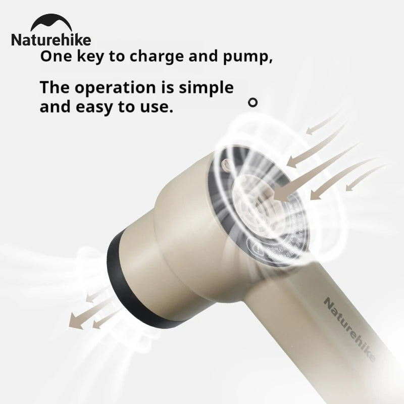 Naturehike Wireless Hand-held Air Pump Inflatable Mat Sofa Pillow Swimming Ring 120W High Pressure Air Compressor Inflator Deflator Pump