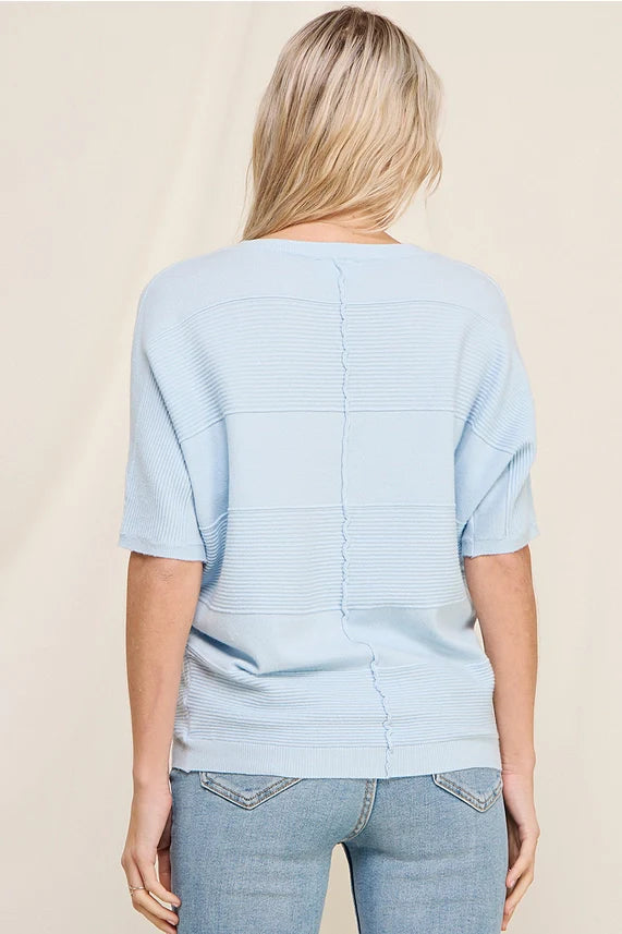 Piper Soft Gauge Elbow Dolman Top