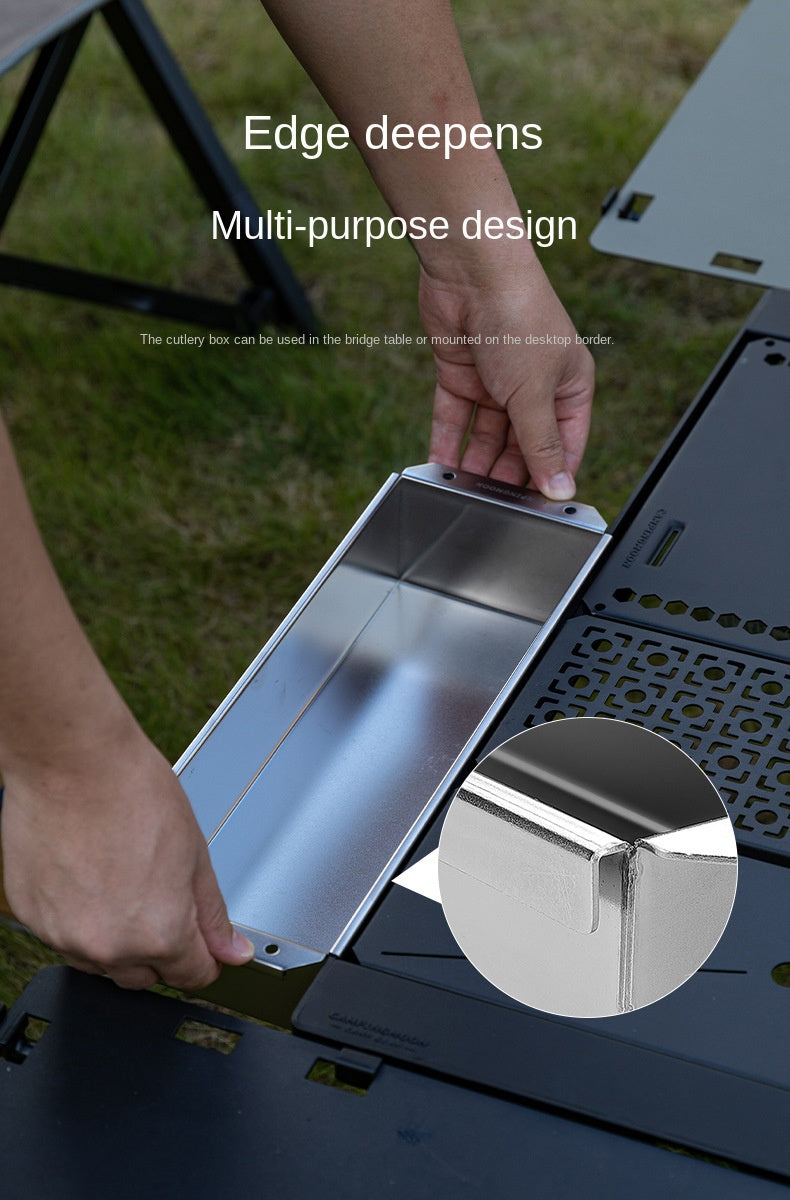 Campingmoon BK/CK-11 IGT Cutlery Box Multipurpose Food Kitchen Cutlery Storage Container Box Rack Half Unit Integrated Grill Table Accessories IGT Compatible