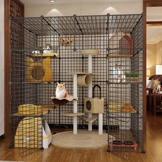 Spacious Indoor Cat Cage Villa - D2SN