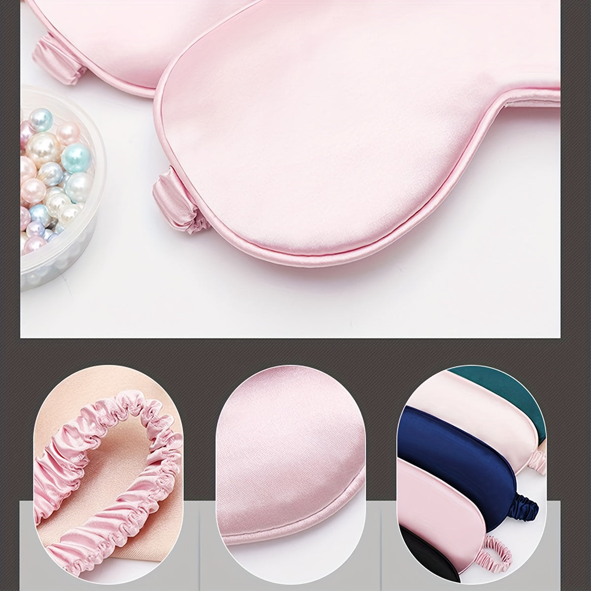 Shading Sleep Eye Mask Imitation Silk Ice Feel Comfortable - D3NK