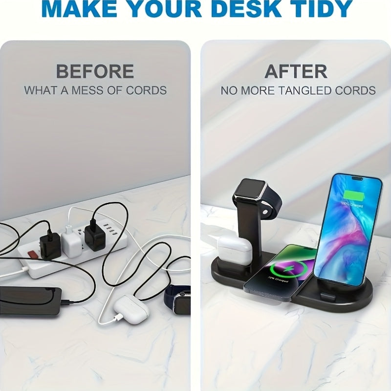 6in1 Wireless Charging Station- HMT24WC