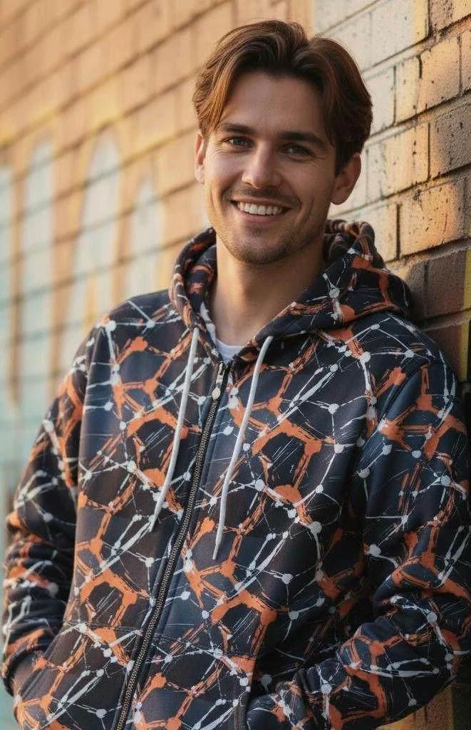 Cyberpunk Network Splatter Hoodie for Digital Rebels — Dark Grunge AOP Techwear Pullover, Hacker Aesthetic, Festival Gaming Rave Statement