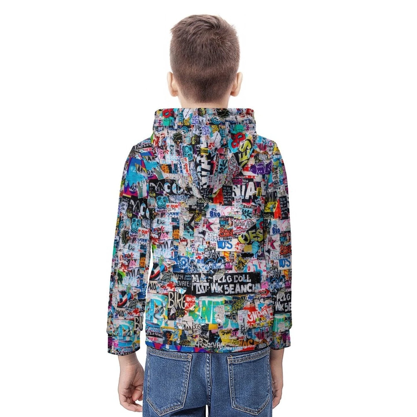 Kids Graffiti Hoodie | All-Over Print Sublimated Pullover
