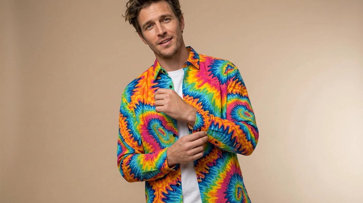 Psychedelic Rainbow Spiral Tie-Dye Shirt