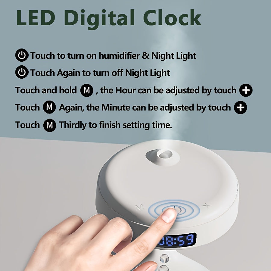 MOMMED USB-Powered Anti-Gravity Humidifier, Compact Desktop Air Purifier TJR1B7T