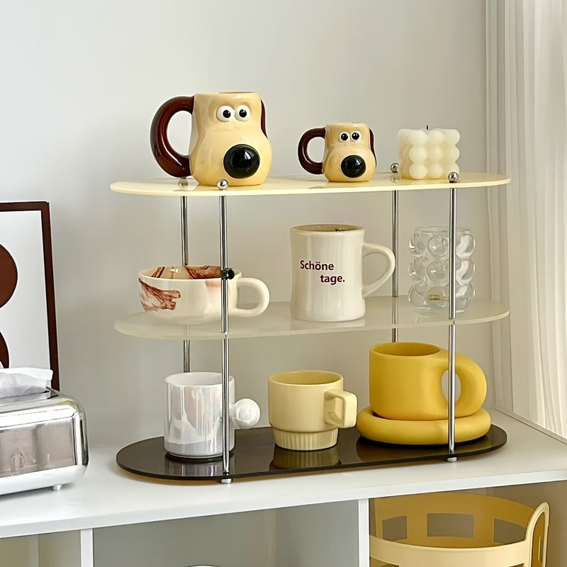 Modern Acrylic 3-Tier Cup Stand - YVG9