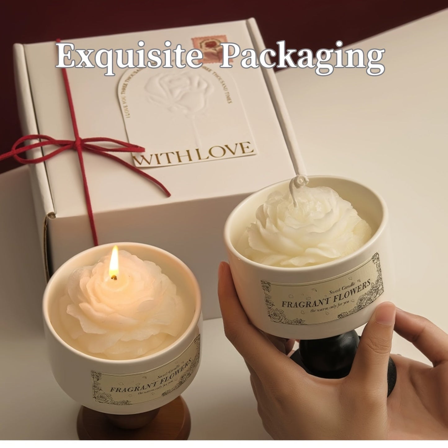 Luxurious Gardenia Candle 53oz Soy Wax  150 Hours Burn Perfect Gift-H7X4