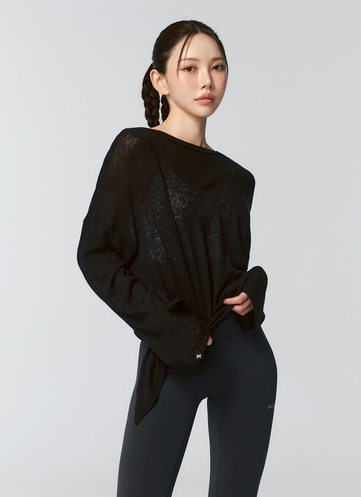 Side Slit Cover Up Long Sleeve