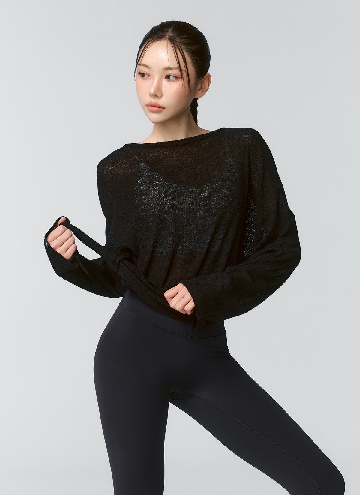 Side Slit Cover Up Long Sleeve