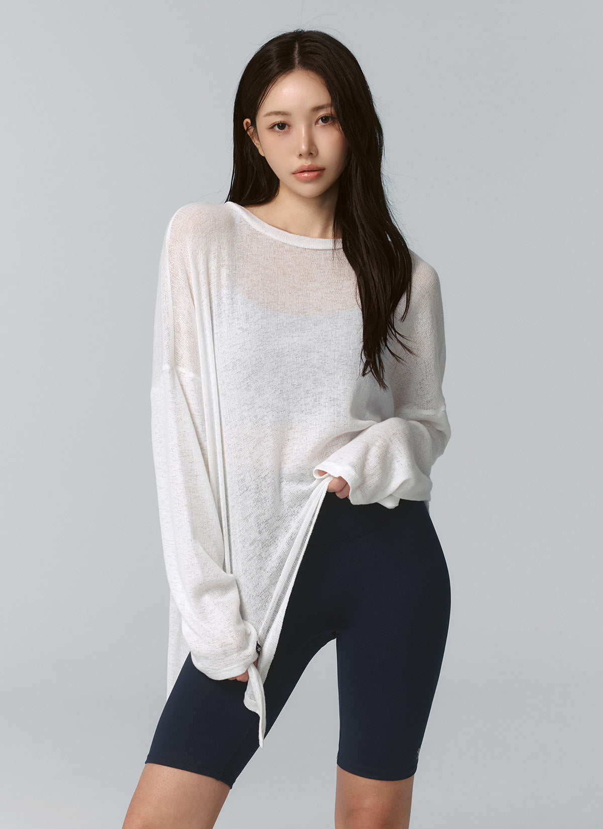 Side Slit Cover Up Long Sleeve