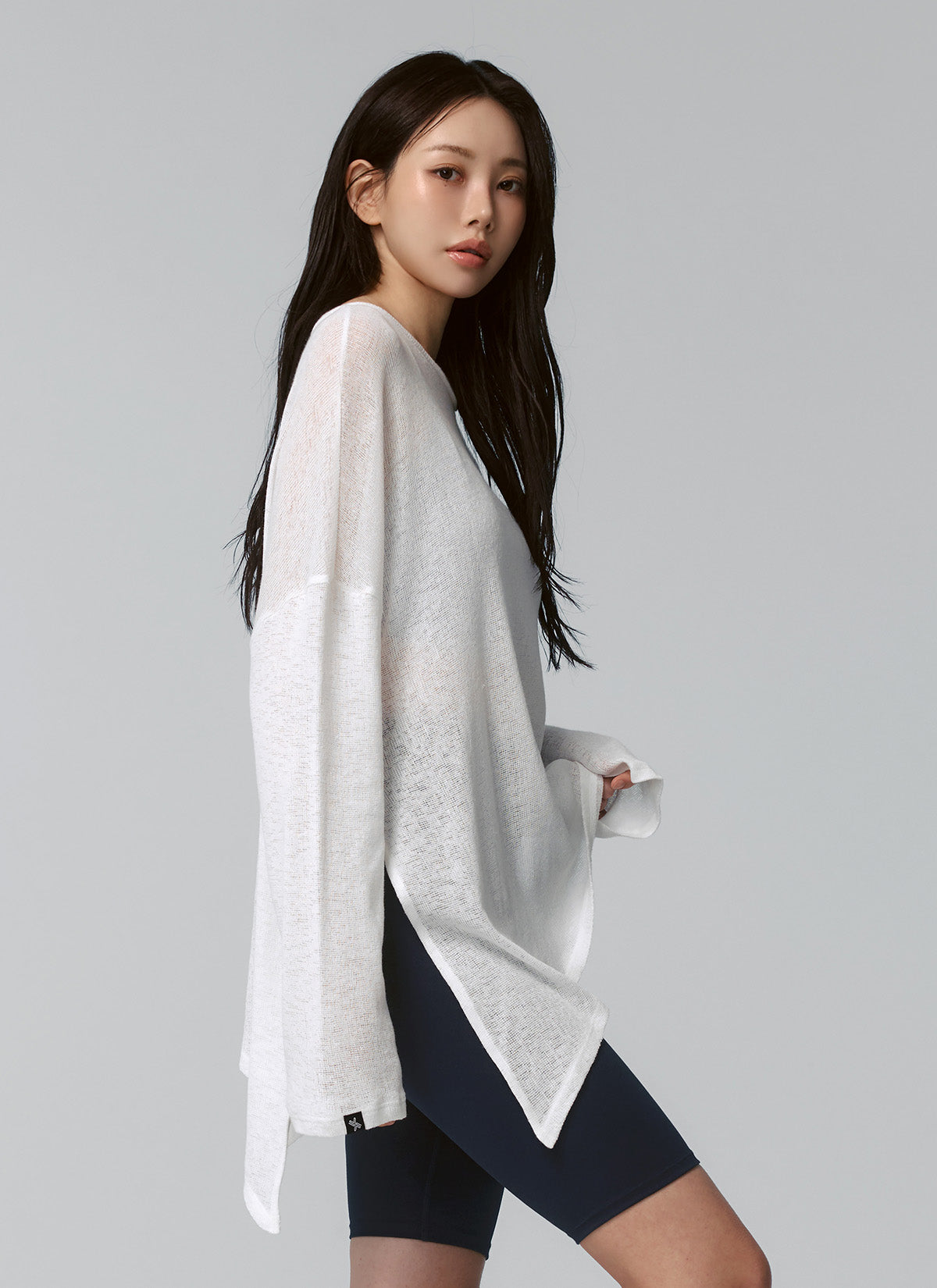 Side Slit Cover Up Long Sleeve