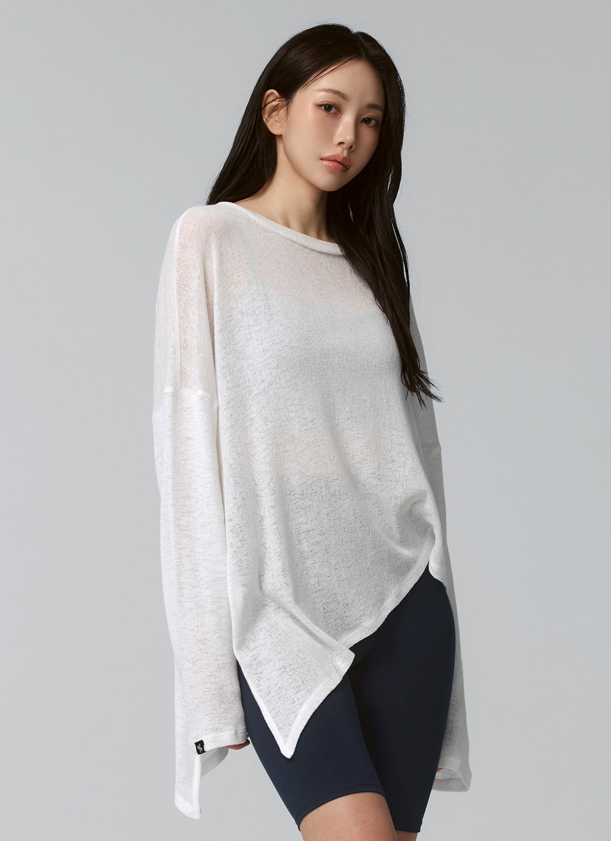 Side Slit Cover Up Long Sleeve
