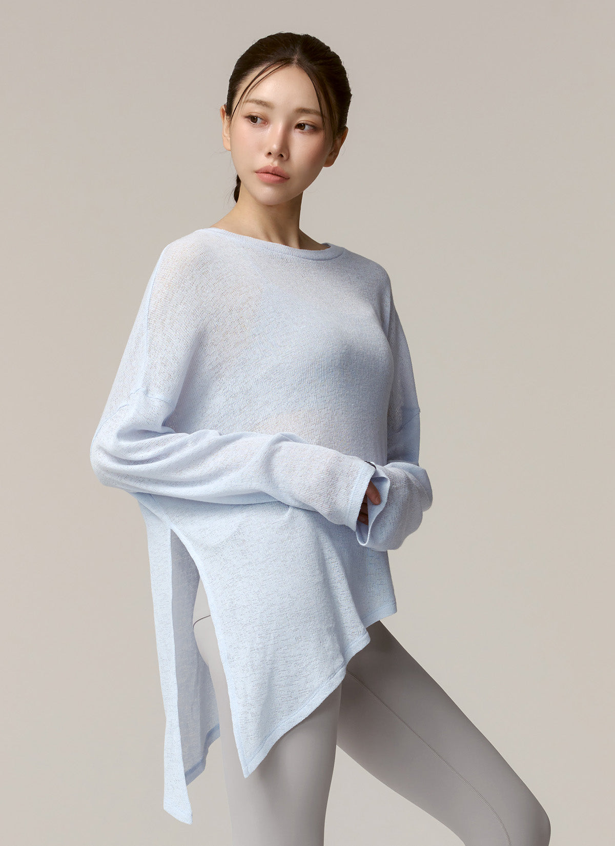 Side Slit Cover Up Long Sleeve